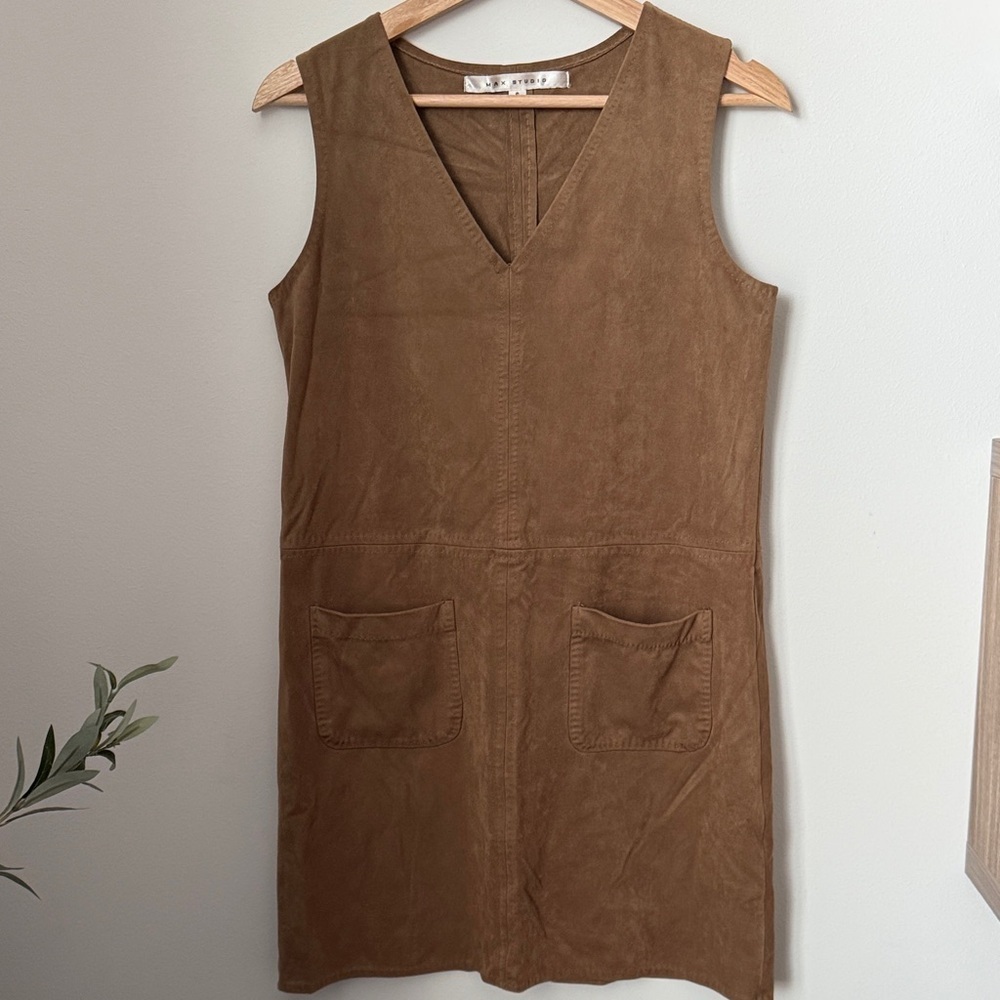 Max Studio Faux Suede V-Neck Mini Dress
Size S